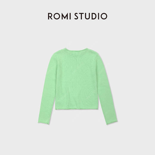 ROMI STUDIO“简约舒适”100%精梳棉圆领卷边套头毛织 RWDSS62312 商品图1