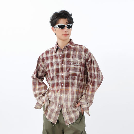 美式洗水格纹衬衫-纪念日百货门店同款169251411 商品图1