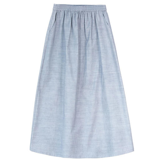 牧衣游原创 32支纯棉半身裙新款宽松显瘦百搭文艺休闲半裙 馥记 商品图4