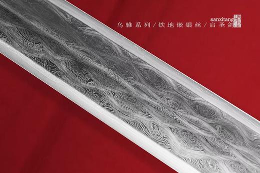 三希堂  乌骓系列  铁地银丝启圣剑  未开刃 商品图2
