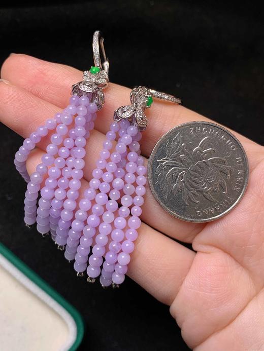 流苏翡翠耳环 商品图3