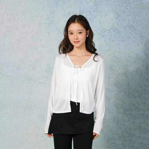 慵懒绑带花边开衫-纪念日百货门店同款169264992 商品图5