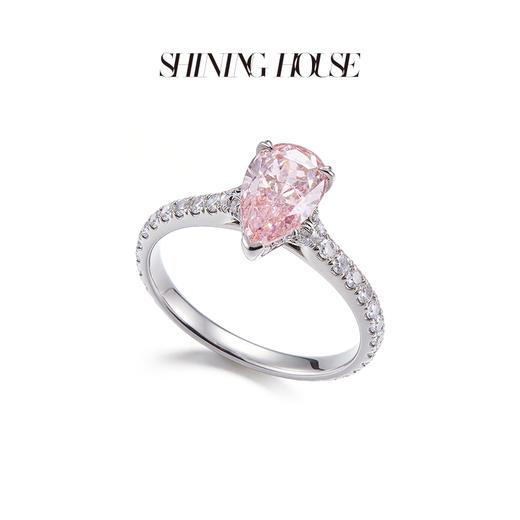 告白·Shining系列 ShiningHouse[培育] 18k金钻石戒指 水滴形1克拉钻人工真钻人造钻石K金戒指时尚钻石戒指卓越匠心奢耀臻献【此商品不支持7天无理由退货退款】 商品图2