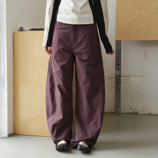 714street弧形剪裁分割线弯刀裤 2026春季新款轻薄四面弹休闲裤女 商品图1