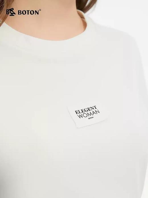 [凉感抗菌]波顿夏季女士设计感休闲圆领短袖t恤LT330225 商品图3