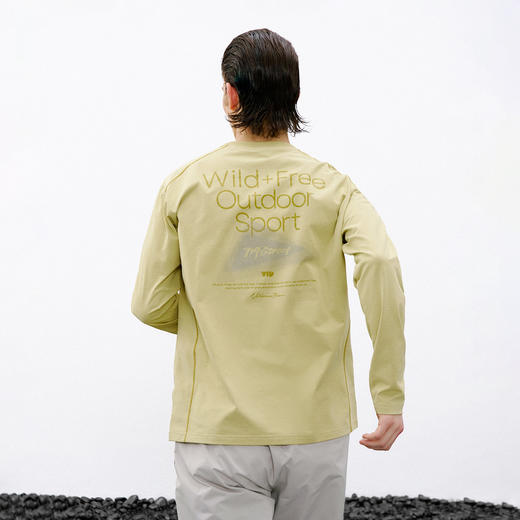 714street吸湿速干7A抗菌运动长袖2026春季防晒反光印花情侣T恤男 商品图2