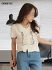 【门店同款】ENJOY春季“柔权主义”配丝巾短袖针织衫 169250398 商品缩略图3
