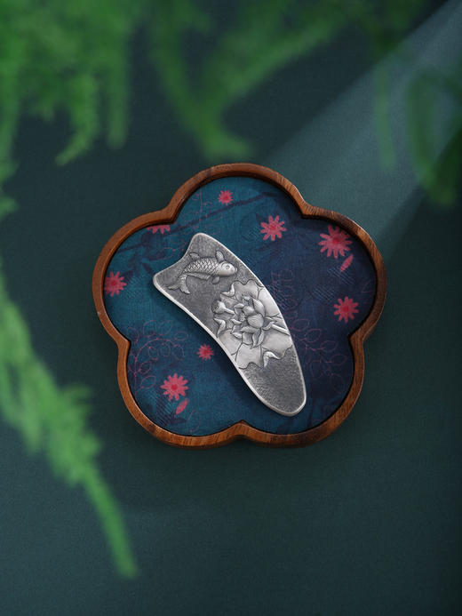 子佩集S999手工银【莲华鱼跃】摆件【ZYG022】原创设计2602 商品图6