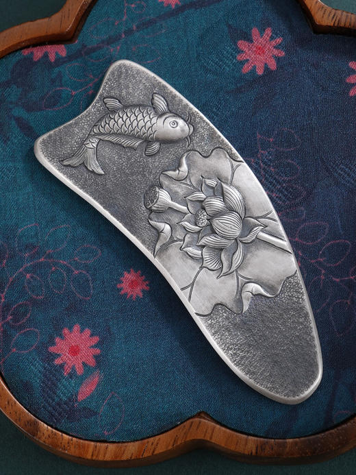 子佩集S999手工银【莲华鱼跃】摆件【ZYG022】原创设计2602 商品图7