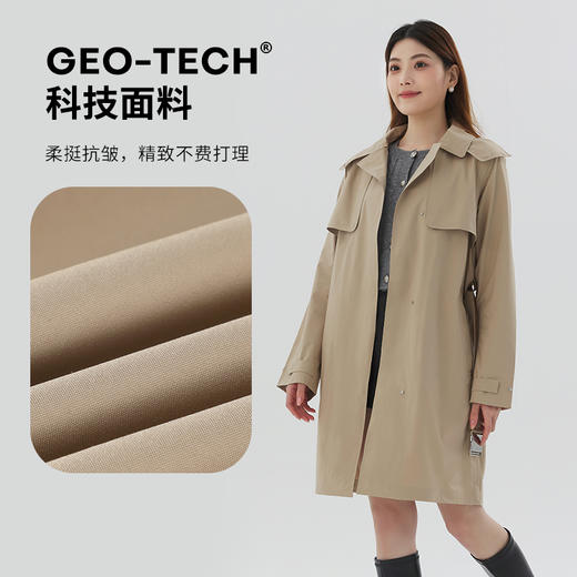 33000ft苍穹系列户外风衣女26开春新款时尚休闲长款防水风衣百搭 商品图2