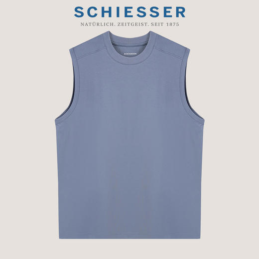 【棉/索罗那平纹系列】SCHIESSER德国舒雅男士圓領棉/索罗那平纹宽肩背心39/26940V 商品图8