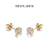 ShiningHouse[培育] 18k金钻石耳饰 圆钻形人工真钻人造钻石K金耳饰简约钻石耳饰悦己送礼臻选【此商品不支持7天无理由退货退款】预计3日发货 商品缩略图5