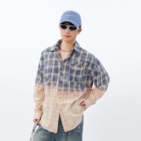 美式洗水格纹衬衫-纪念日百货门店同款169251411