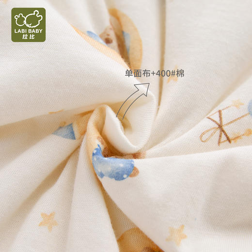 拉比童衣J6-1星月全开连体衣蓝LZAB103312 商品图2