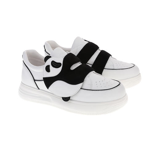 sheme原创设计国宝小白系列熊猫魔术贴水晶点缀呆萌可爱男女童鞋可定制 商品图5