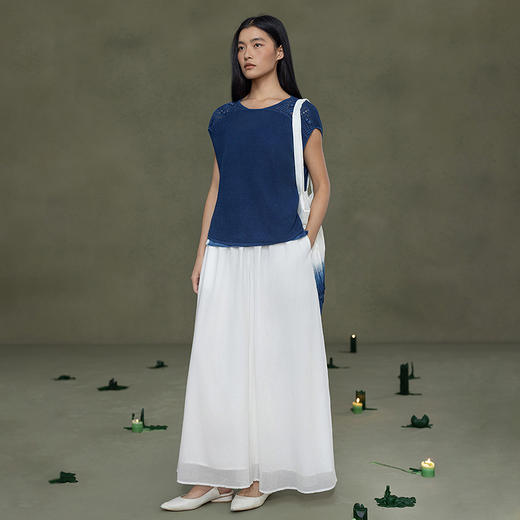 【林栖设计小店】植物染色|手工多色百搭简约宽松显瘦2026春新款阔腿裤子1961164 商品图2