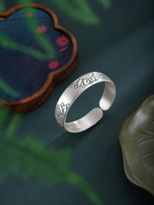 子佩集S999手工银【沐光岁月】手镯【55071214】原创设计 商品图2