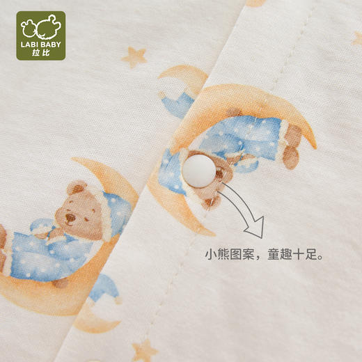 拉比童衣J6-1星月全开马夹蓝LZAB102303 商品图5