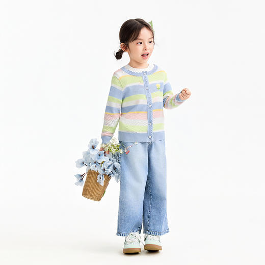 【实体店同款】女童圆领针织衫春季新款安奈儿童装XG614039 商品图3
