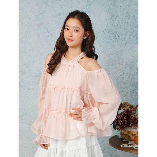 波西米亚挂脖露肩衬衫-纪念日百货门店同款169265160 商品图1