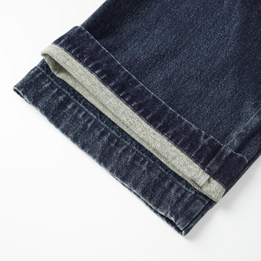 ROMI STUDIO“复古休闲”新疆棉水洗松紧腰直筒牛仔长裤RW24AX80729 商品图4