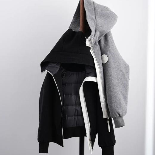 【春节不打烊】鹅家同款Chilliwack羊毛拼接羽绒服飞行员夹克（深灰色预售24号发货 其他3-5天发货） 商品图9