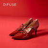 Dfuse迪芙斯2026春季新款尖头交叉带亮面漆皮细高跟鞋DFE1111005 商品缩略图4