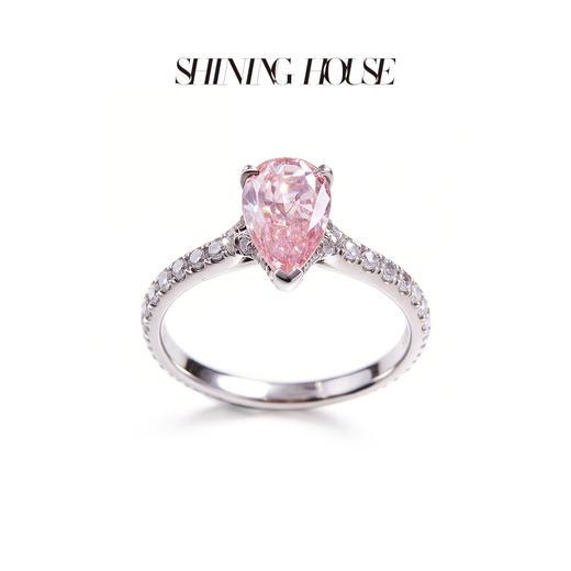 告白·Shining系列 ShiningHouse[培育] 18k金钻石戒指 水滴形1克拉钻人工真钻人造钻石K金戒指时尚钻石戒指卓越匠心奢耀臻献【此商品不支持7天无理由退货退款】 商品图1