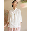 牧衣游原创 汉麻净色衬衫女新款立领斜襟百搭中式衬衣茶服 明月诗 商品缩略图2
