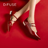 Dfuse迪芙斯2026春季新款尖头双条带钻口亮面漆皮单鞋平跟鞋DFE1114022 商品缩略图2