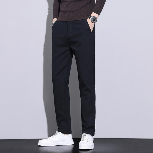 【精工细琢❗️质感有型】秋冬款休闲裤男士修身通勤小脚西裤秋季新款百搭长裤子男加绒。jd 商品图3
