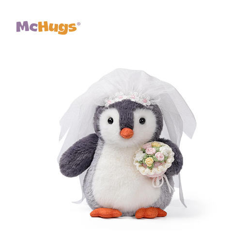 McHugs新郎新娘企鹅冰冰毛绒玩偶玩具摆件娃娃公仔生日礼物情人节新品 商品图1