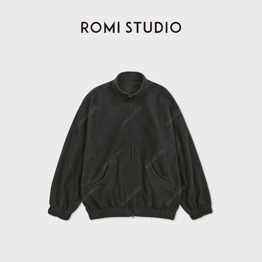 ROMI STUDIO“简约率性”双针机织绒面宽松摇粒绒外套 RWCWW07475 商品图0
