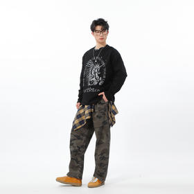 个性印花重磅骏马长袖T恤-纪念日百货门店同款169251489