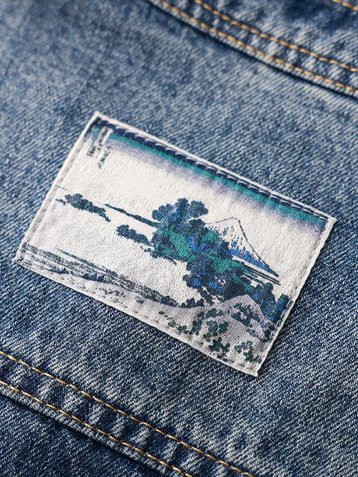 「高货wl」全新升级【铂金会员330/天猫449/差价119】(00936)洛诗琳复古丹宁风水洗棉圆领外套2026春夏新款通勤牛仔外套女 商品图2