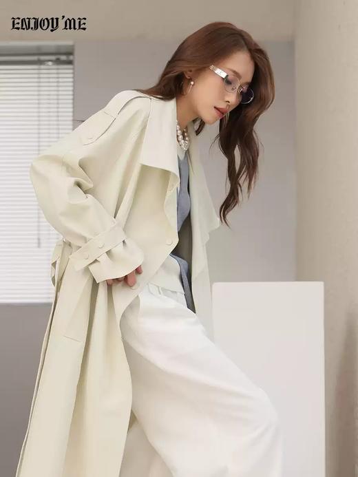 【门店同款】ENJOY春季“柔权主义”经典永恒长款风衣 169649972 商品图2
