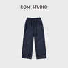 ROMI STUDIO"无缝裤"真丝羊毛混纺光泽松紧腰直筒裤RWCAX06889 商品缩略图1