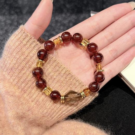 ARSIS｜晶石系列 元气稳运·石榴石茶水晶串珠手链 商品图5