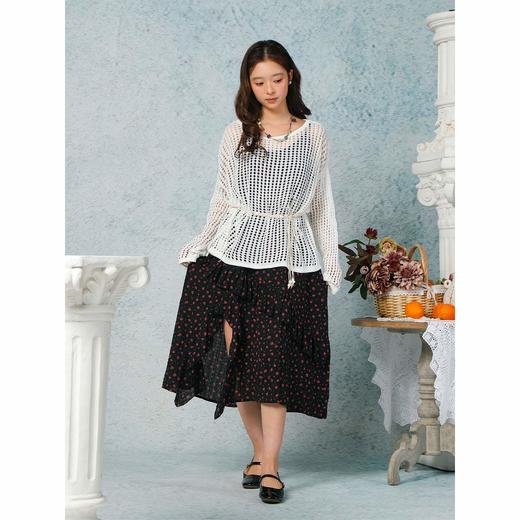 慵懒镂空罩衫碎花裙套装-纪念日百货门店同款169604213 商品图3