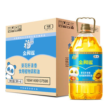 福临门食用油葵花籽清香型食用植物调和油5升*4 整箱 新老包装随机 /粮油调味 /食用油 /调和油 商品图4