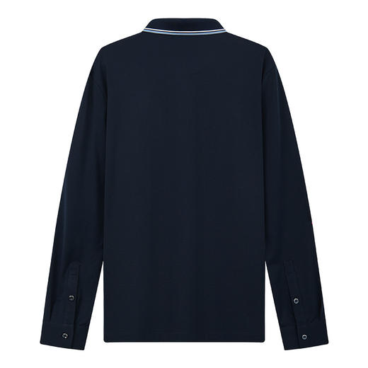 【抗起球】德鲨鲨鱼男装长袖POLO衫2026春新款休闲翻领T恤 商品图1