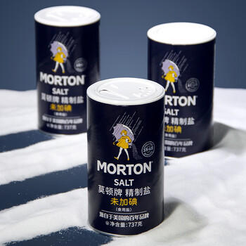 莫顿（MORTON） 精制盐737g【未加碘】无碘食盐盐 家用炒菜调味 精制食盐  /粮油调味 /调味品 /盐 商品图3