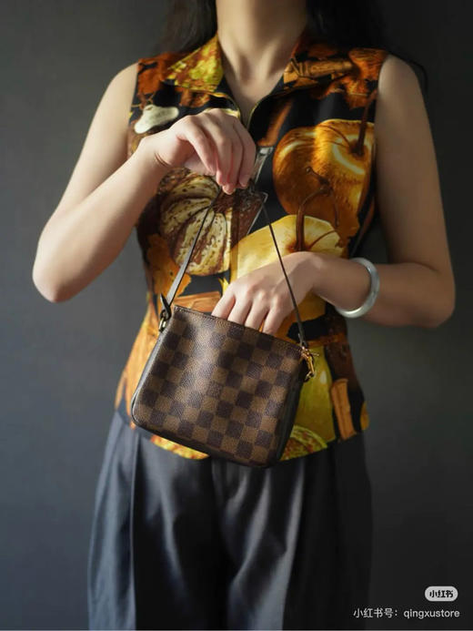 LV 中古 棕棋盘格 方胖子 麻将包 商品图1