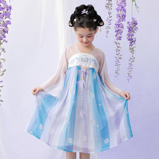 笛莎/Deesha 观山见联名2026年春季新款国风女童连衣裙裙子 商品图2