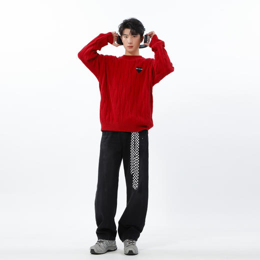 腰部抽绳设计分割弯刀牛仔裤-纪念日百货门店同款169265717 商品图1