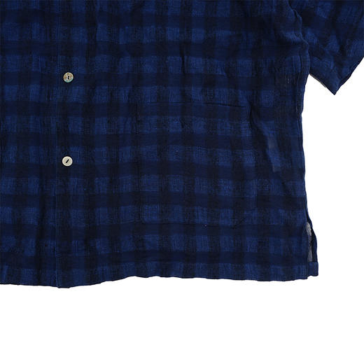 INSULAiRE 岛民 Shirt 棉麻混纺格子短袖衬衫 商品图2