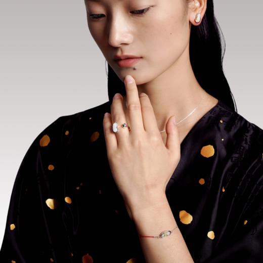 美颂之光 MAISON LUMIERE 925银天然翡翠福豆耳钉手链项链 商品图8