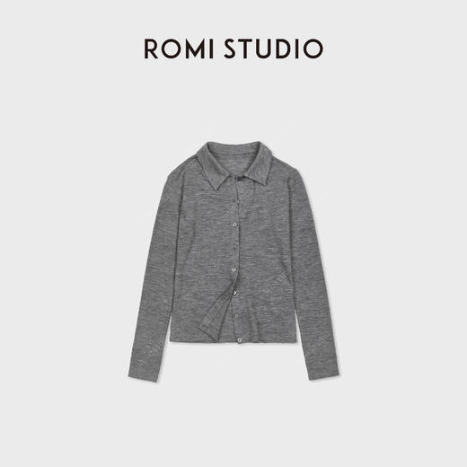 ROMI STUDIO“格雷高支”100%绵羊毛轻薄挺括开襟毛织 RWCAS87132 商品图0