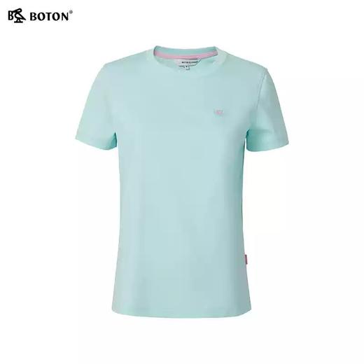 [棉麻混纺]波顿夏季女士圆领短袖t恤美式天丝高级感上衣LT325225 商品图6