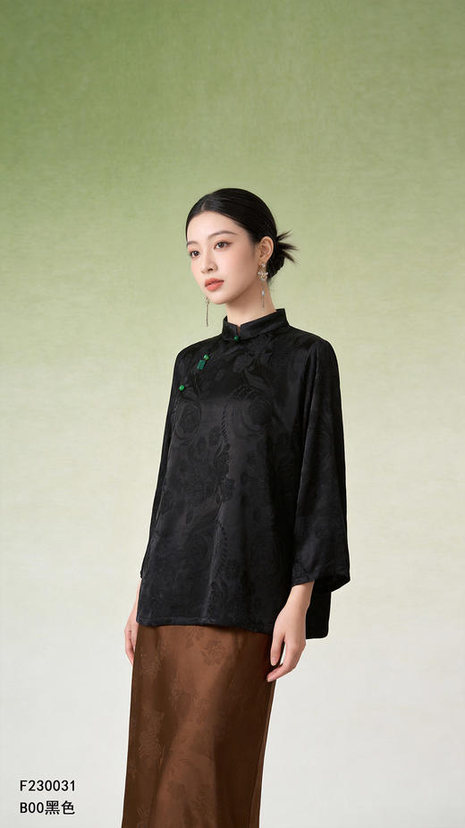 致橡树2023中式天丝提花衬衣F230031 商品图7